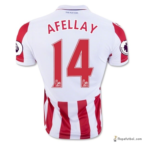 Camiseta Stoke City Replica Primera Ropa Afellay 2016/17 Rojo